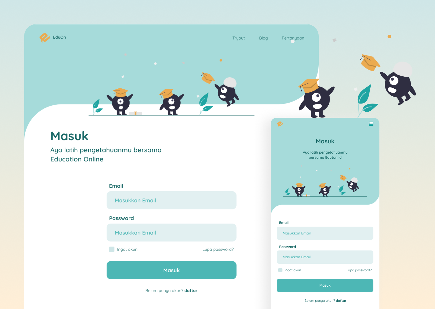 Sign In & Sign Up Page clean clean design collage design education graphic design illustration login logout registration sign in sign up simple ui vector