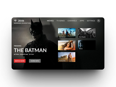 TV app UI Design the batman ui uiux user experience user interface ux