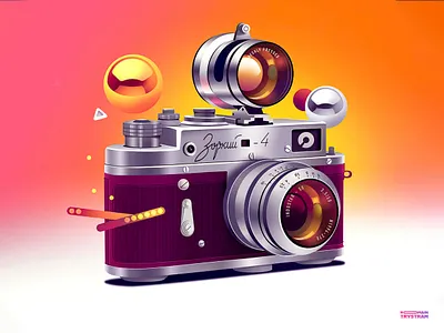 Vintage camera art camera draw drawing gravity illustration lifestyle photo photography style vintage
