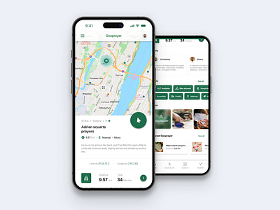 Geocaching - with prayer branding geocaching mobile ui uiux ux