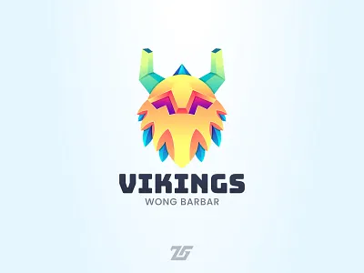 Viking 3d amazing logo art awesome logo branding colorful creative design fighter gradient logo graphic design head identity illustration knight logo logos medieval modern viking