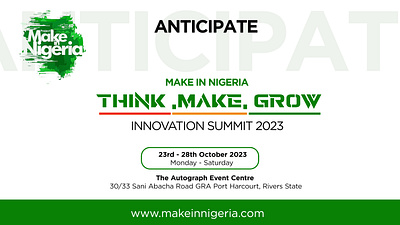Make in Nigeria Conference design 2023 graphic design
