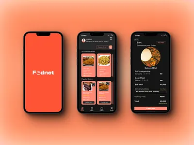 FUDNET APP DESIGN (Dark mode) app design ui ux
