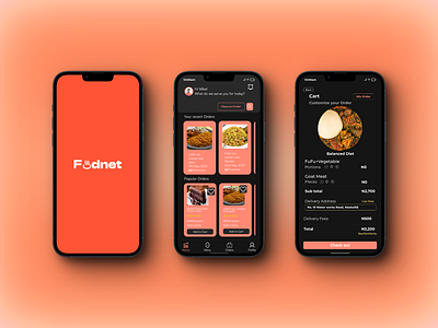 FUDNET APP DESIGN (Dark mode) app design ui ux