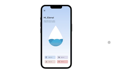 Water Drops Animation stayhydrated animation uiux