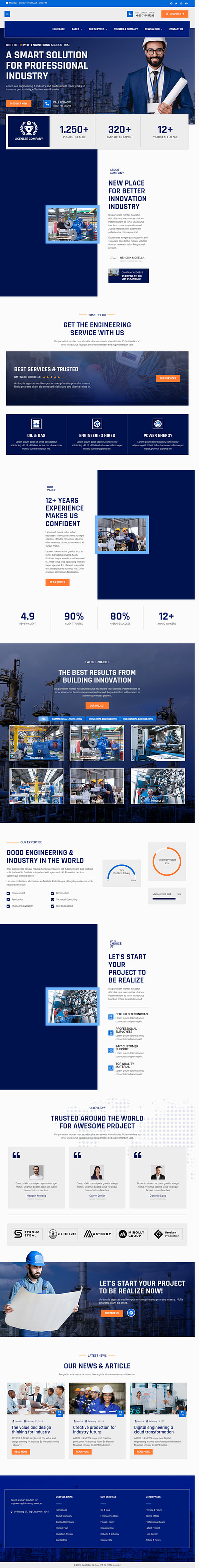 Engineering & Industrial Company business website design elementor elementor design elementor pro elementor site elementor website industry website responsive website services website ui web design website website design wordpress wordpress design wordpress elementor wordpress landing wordpress site wordpress website