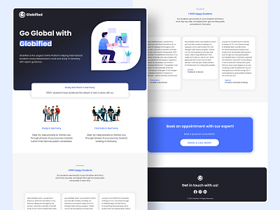 Globified Landing Page Design adobe xd consultation design design system figma globified globified home page globified landing page landing landing page page product design research sitemap ui ui design ux ux design visual design web design