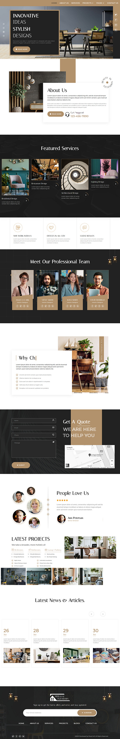 Interior Design WordPress Website app design elementor pro elementor website landing landing page page responsive website ui ux web web design web development webdesign website wordpress wordpress elementor wordpress landing wordpress responsive wordpress website