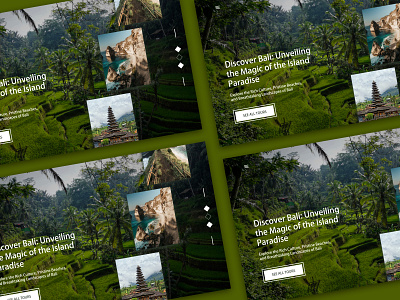 First Page Concept Travel Bali Tours bali concept design first page travel ui ux webdesign