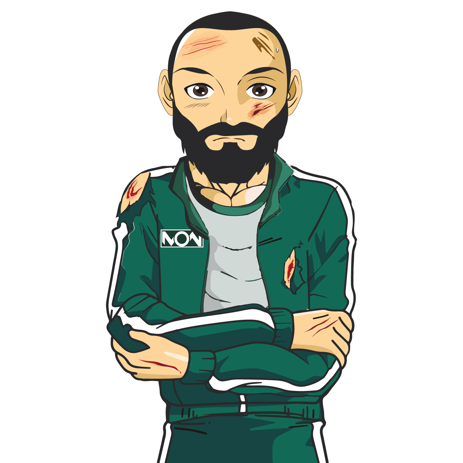 Self Portrait Squid Game branding design graphic design illustration illustrator logo vector