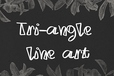 Tri-angle line art font font