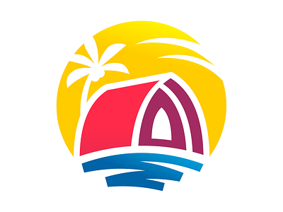 Mangino Siola Coastal Ecotourism beach cottage logo sunset