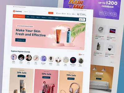 Ecommy - Ecommerce & Multivendor Marketplace Web Template branding design ecommerce eshop landing page marketplace multivendor online shop shop ui user interface web design