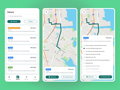 Logistics Monitoring Mobile Interface branding