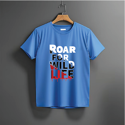 Roar For The Wild Life Typography T-shirt Design design graphic design illustration logo typography vector web design