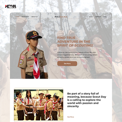 PRADANA_Scout Website app branding earth equipment indonesia iqbalramadhan landingpage scout scouting world sincerity ui web world