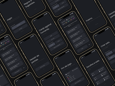 Cards against humanity app cardgame design ui ux web design