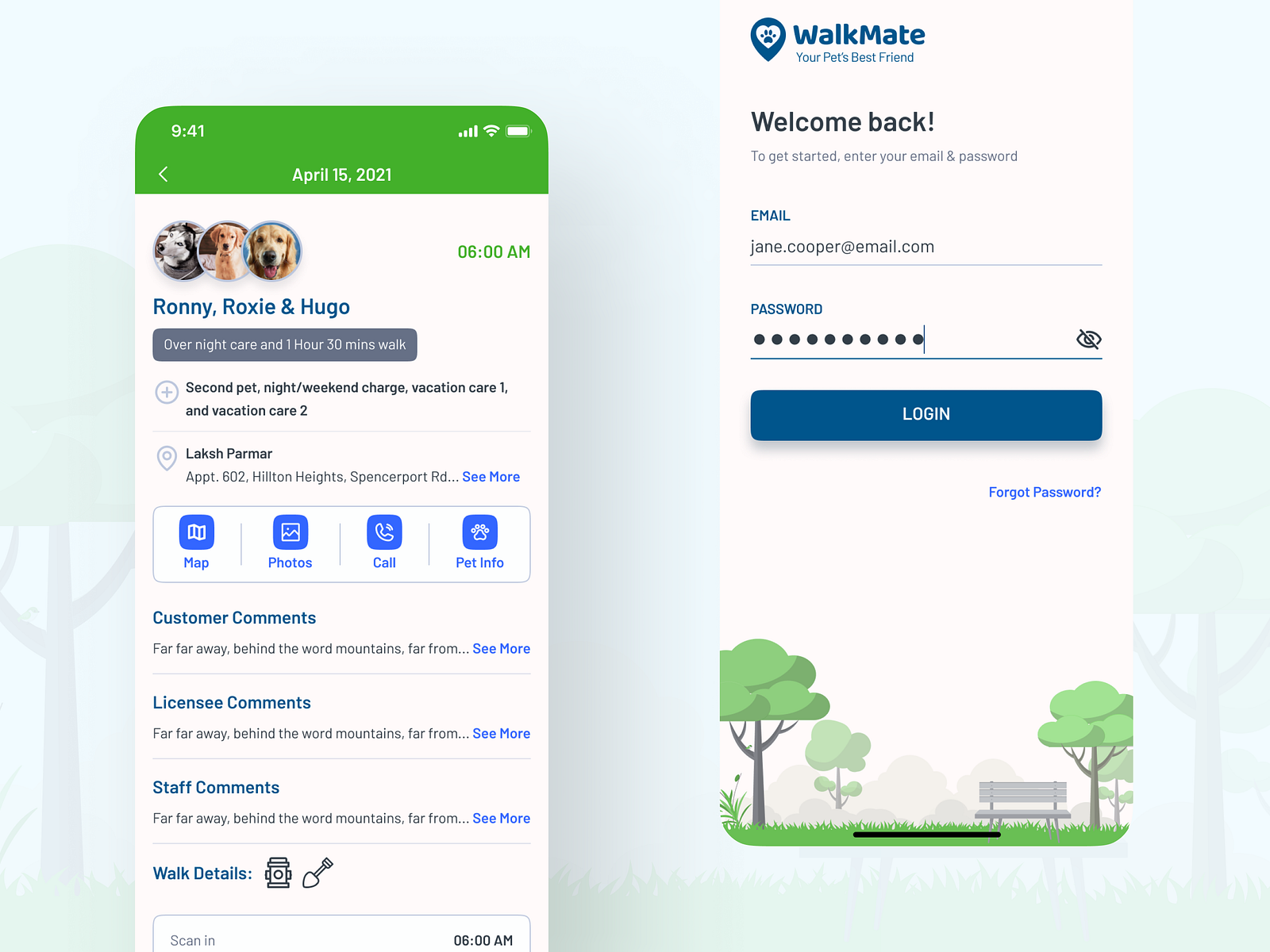 Mobile App For Dog Walkers iOS app by Laksh Design on Dribbble