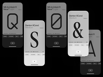 ( TYPFC/DET ) Typeface Detection App ai app camera design greyscale interface minimal smart type typography ui ux visual