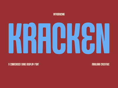 Kracken Sans Display Font branding font fonts graphic design logo nostalgic