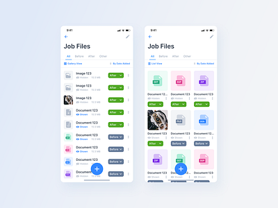 Mobile App / Files fields