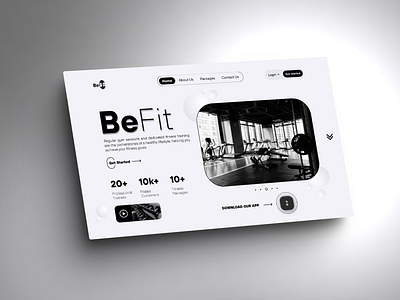 BeFit Gym - Website & App | Design Concept | Branding | UI/UX app app icon application branding design graphic design landing page logo mobile design ui uiux ux web design