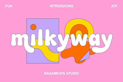 Milkyway - Bubbly Bold Typeface vintage