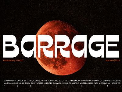 Barrage - Display Font branding display font logofont modern poster retro vintage
