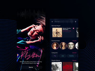 Rhythm - Your Ultimate Music Companion ui