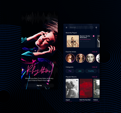 Rhythm - Your Ultimate Music Companion ui