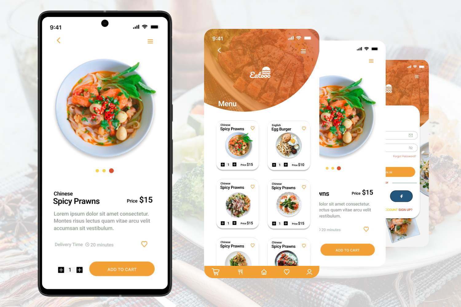 Food Delivery App Ui Design by Sarah Khan on Dribbble