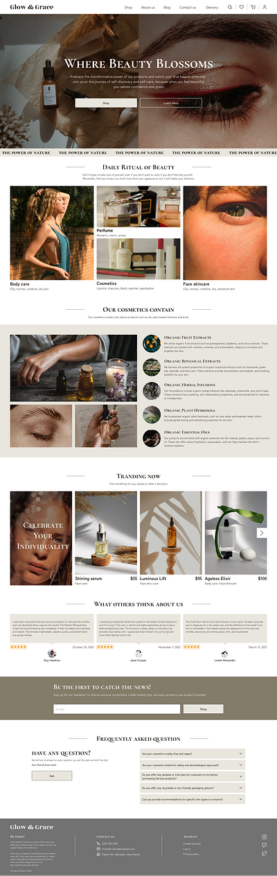 UI/UX Case Study for a cosmetics store graphic design ui ux web design