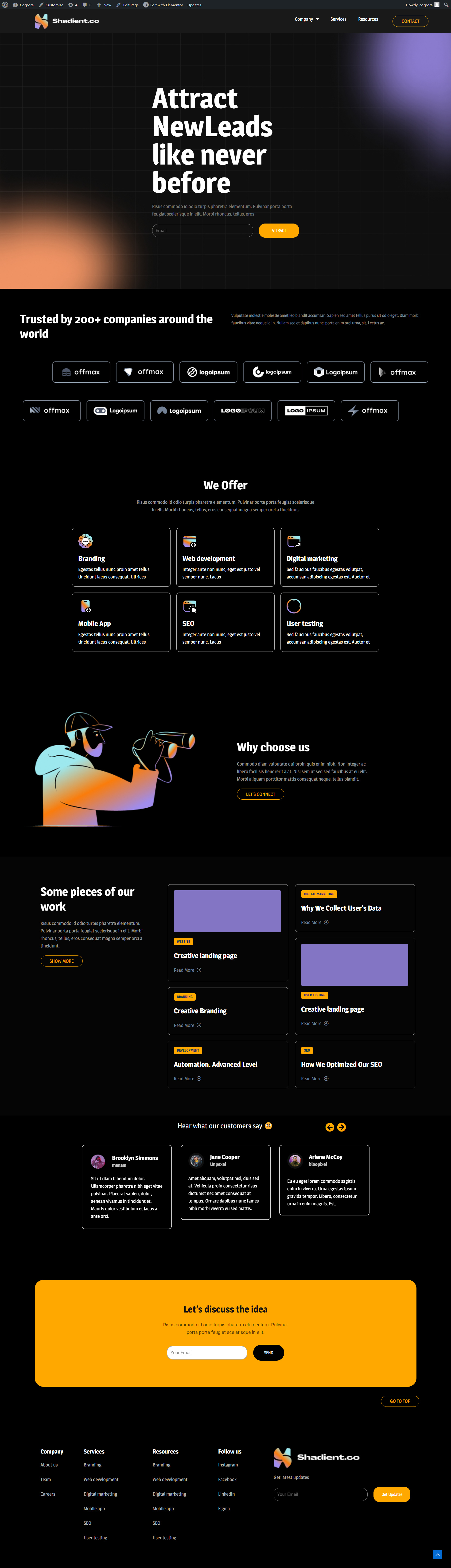 Figma to Elementor Landing Page by Zahid Evaan elementor elementor pro landing page squeeze page web design wordpress