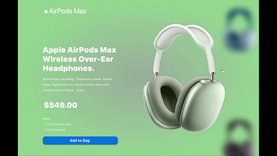 Airpods Max / Poetry in motion airpodsmax animation apple figmaprototype motion graphics productanimation scroll ui