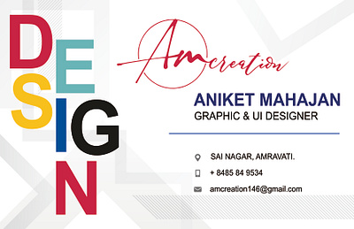 My own business card branding graphic design logo ui