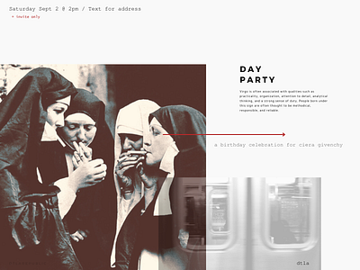 day party. branding design graphic design print