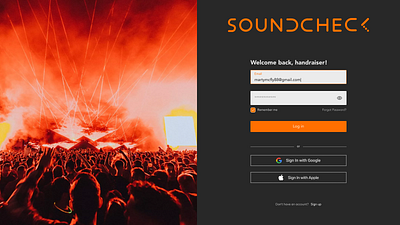 Check the sound / Handraiser designsystem login loginpage orange soundcheck ui welcomeback