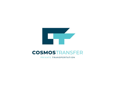 Cosmos Transfer Logo Design blue branding cosmos custom graphic design illustration logo logodesign minimal monogram transfer transportation typography vector