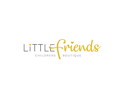 Little Friends Logo Design boutique branding childrens custom design graphic design illustration logo logodesign vector yellow