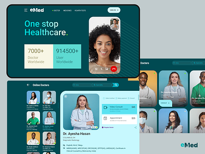 eMed is ongoing! healthcare medical online doctor trendy design ui design ux design