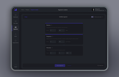 Marketing Software 2023 analysis dark theme dashboard figma marketing product software ui uiux ux