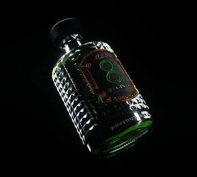 Black Mamba Gin packaging 3d branding c4d design grapgic design