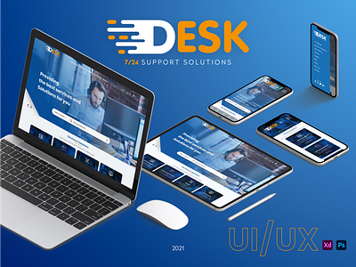 7/24 Desk Web Design landingpage ui uidesign ux