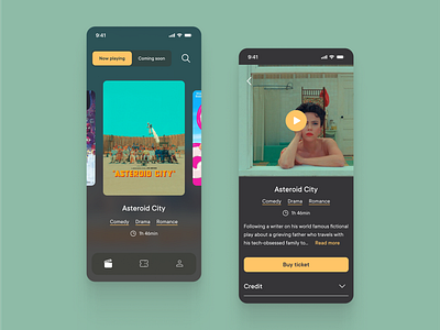 Cinema App app design application application design cinema cinema app design figma graphic design mobile app design mobile design movie ticket app ui ui design uiux ux