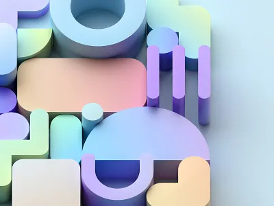 Geometric design 3d abstract background blender blender3d branding clean colorful design geometric illustration render shape simple visual