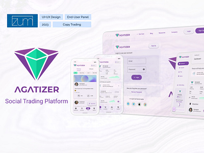 Agatizer, Social Trading Platform case study copy trading crypto design panel product redesign ui ux