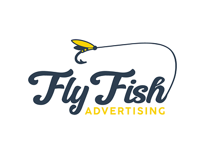 FLY FISH ADVERTISING LOGO branding illustrator logo vector