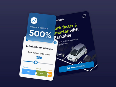 Parkable by Double conversion optimisation design google ads graphic design illustration social ads uxui website