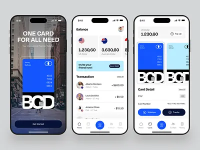 Mobile Banking Application app bank bank app banking banking app card clean credit card design finance finance app fintech ios mobile mobile app mobile app design tranfers ui ui design ux