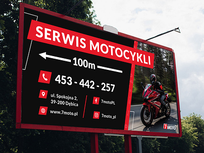 Baner reklamowy 2x1m 200x100cm 2x1m baner baner reklamowy graphic design layout moto service service serwis motocykli typography